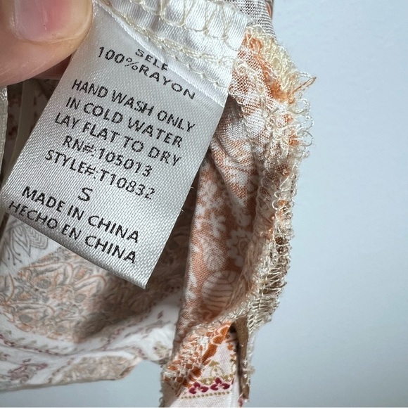 Savanna Jane Top Women Small Blouse Shirt Floral Embroidered Patchwork Boho T - Picture 2 of 7